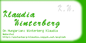 klaudia winterberg business card